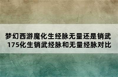 梦幻西游魔化生经脉无量还是销武 175化生销武经脉和无量经脉对比